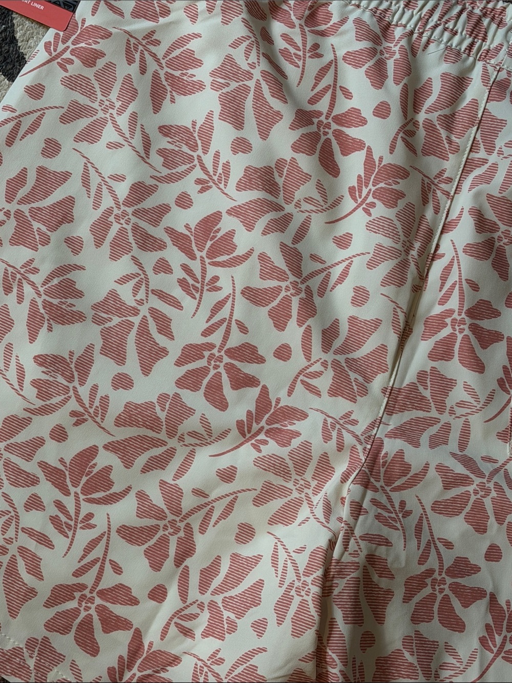 Quiksilver Cream & Pink Floral Board Shorts - Picture 8 of 13